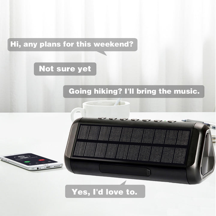 Portable Bluetooth speaker with solar charging function Bowlift