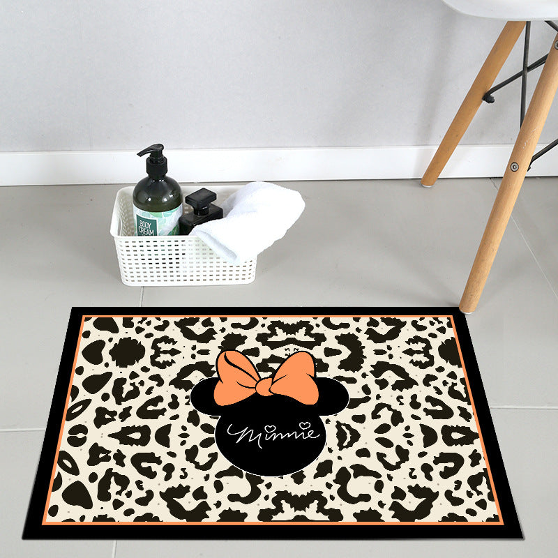 Elegant Marble Textured Bath Mat Bowlift