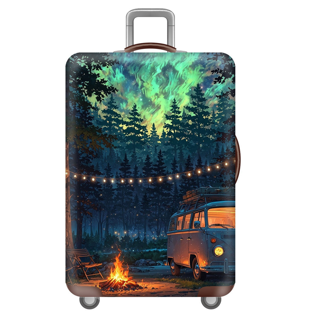 Unisex Hard Shell Suitcase with Dreamy Landscape Design Bowlift