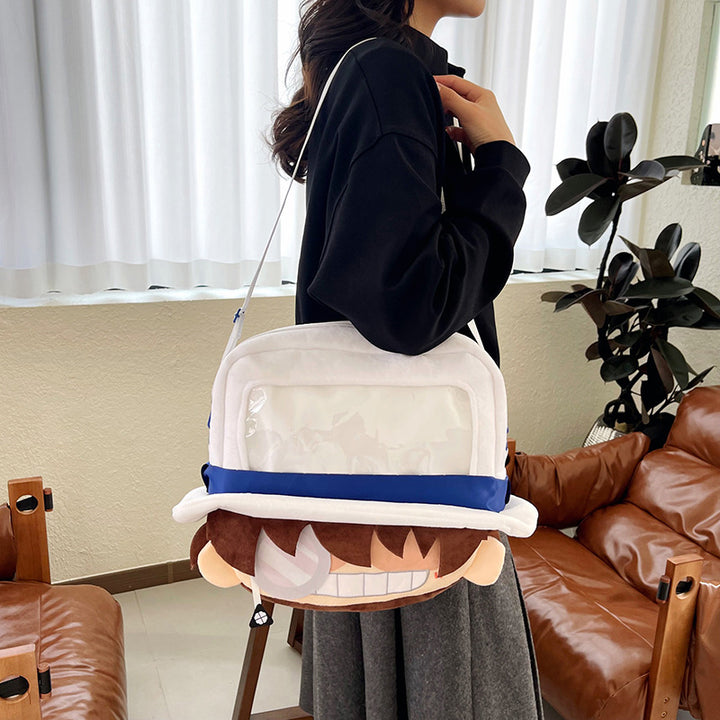 Plush Backpack with Unique Window Bowlift