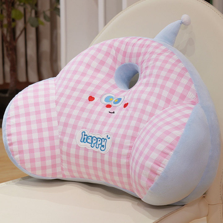 Plush back support pillow with casual design Bowlift