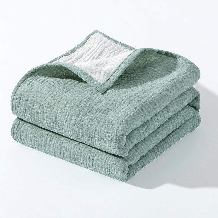 Ultra-Soft Reversible Muslin Throw Blanket Bowlift