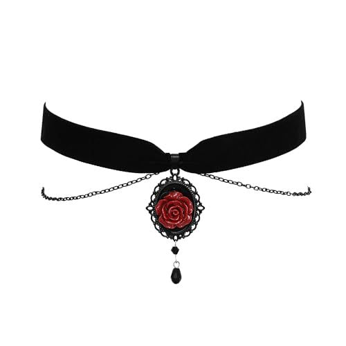 Floral Satin Cord Choker Bowlift
