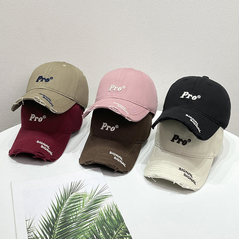 Women's Casual Distressed Baseball Cap Bowlift