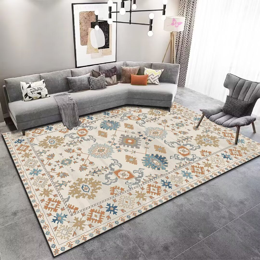 Vintage Floral Patterned Area Rug Bowlift