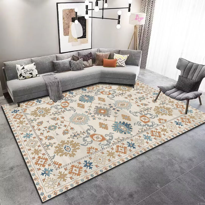 Vintage Floral Patterned Area Rug Bowlift