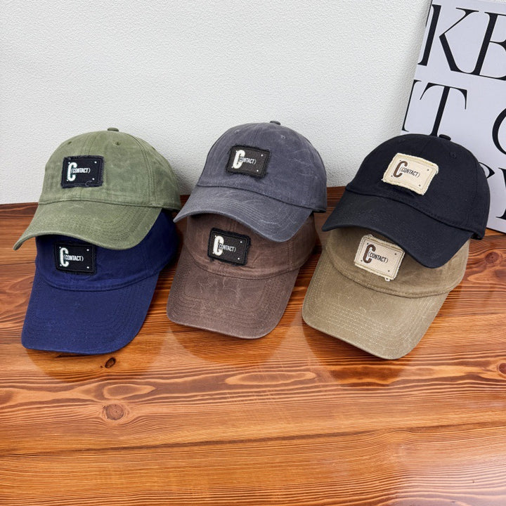 Men's Vintage-Inspired Distressed Cap Bowlift