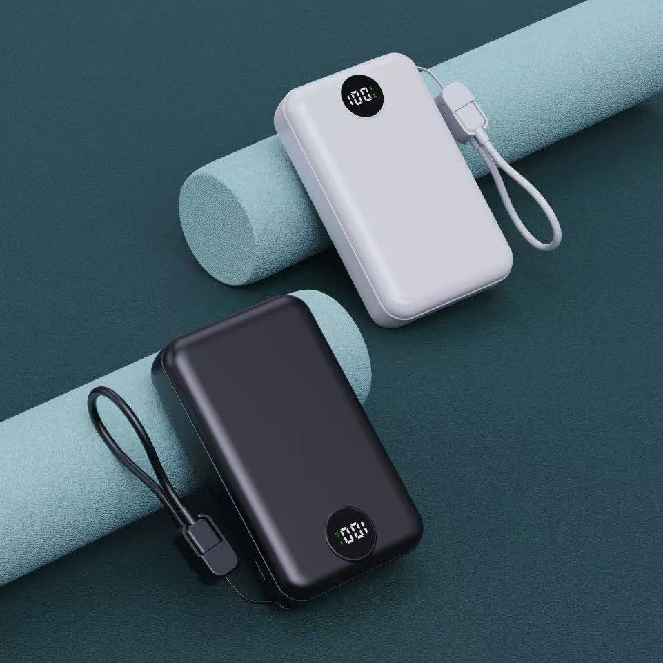 Portable power bank with integrated digital display and intelligent charging function Bowlift