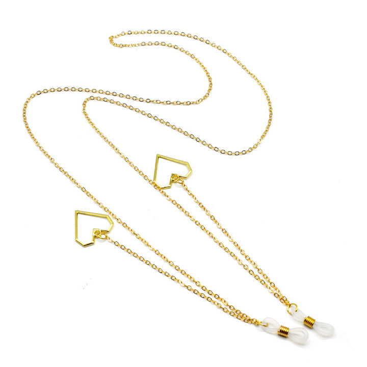 Heart-Shaped Geometric Elegance Eyewear Chain Bowlift
