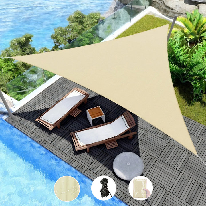 Triangular Outdoor Shade Sail Canopy Bowlift