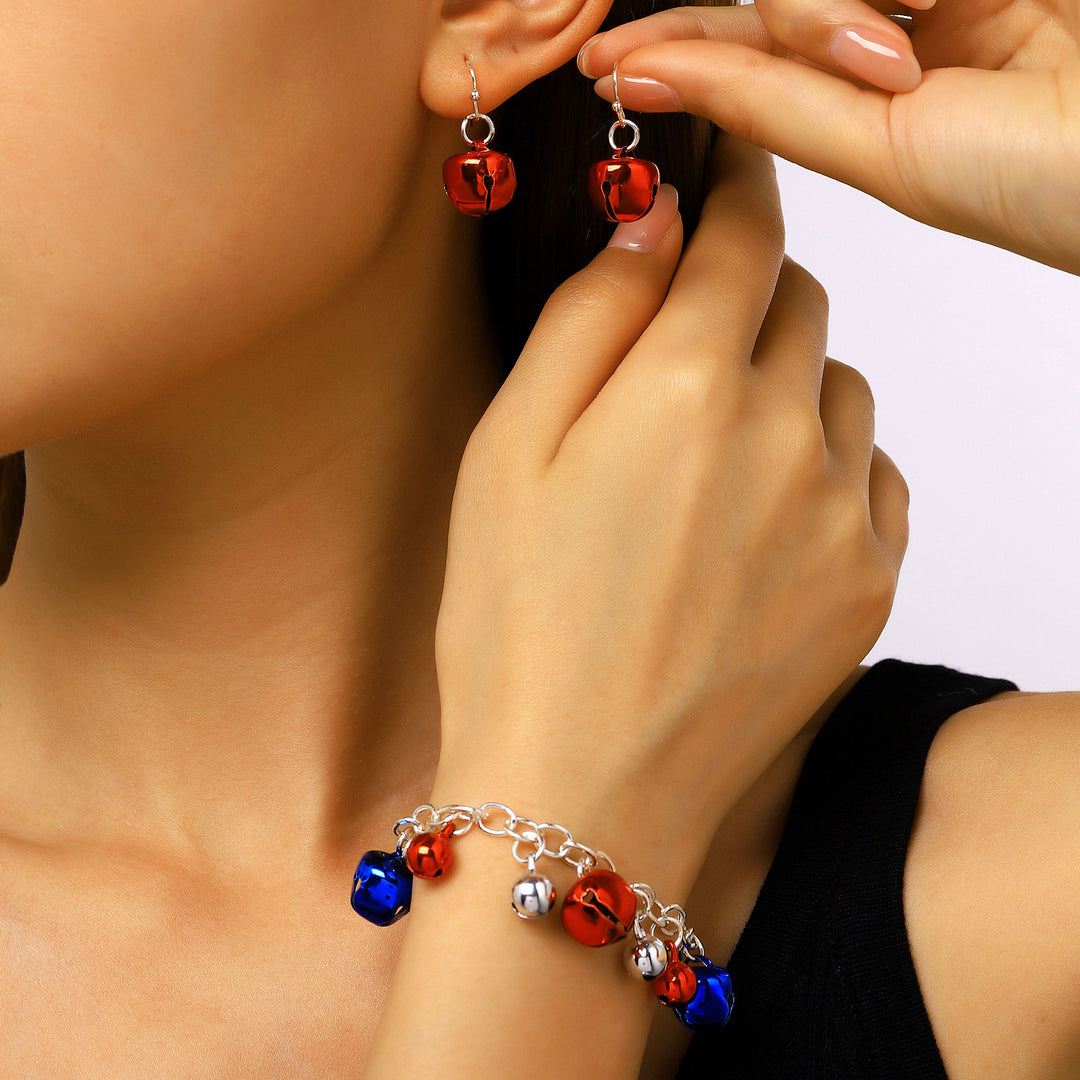 Women's unusual star-rose acrylic earrings with feather-light wearing comfort and fishhook closure Bowlift