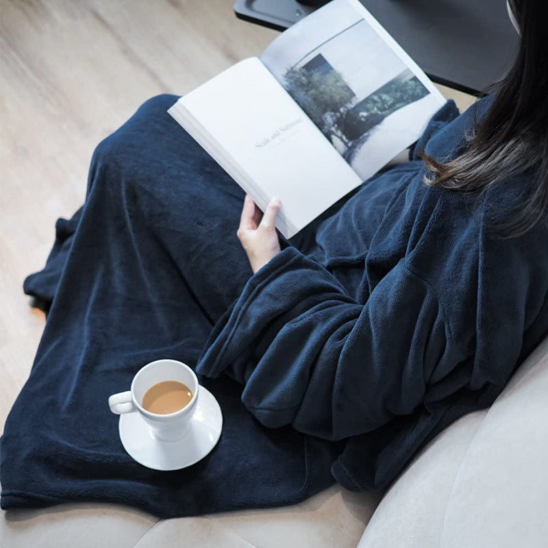 Women's Cozy Blanket with Sleeves and Pockets Bowlift