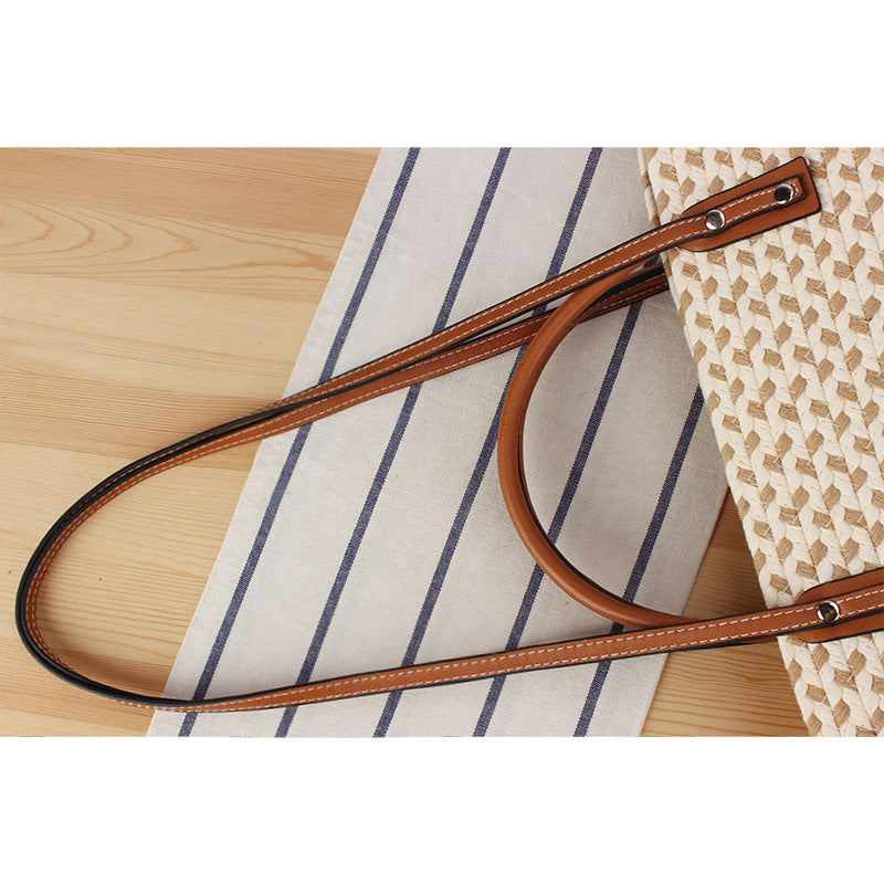 Trendy Woven Tote Bag Bowlift