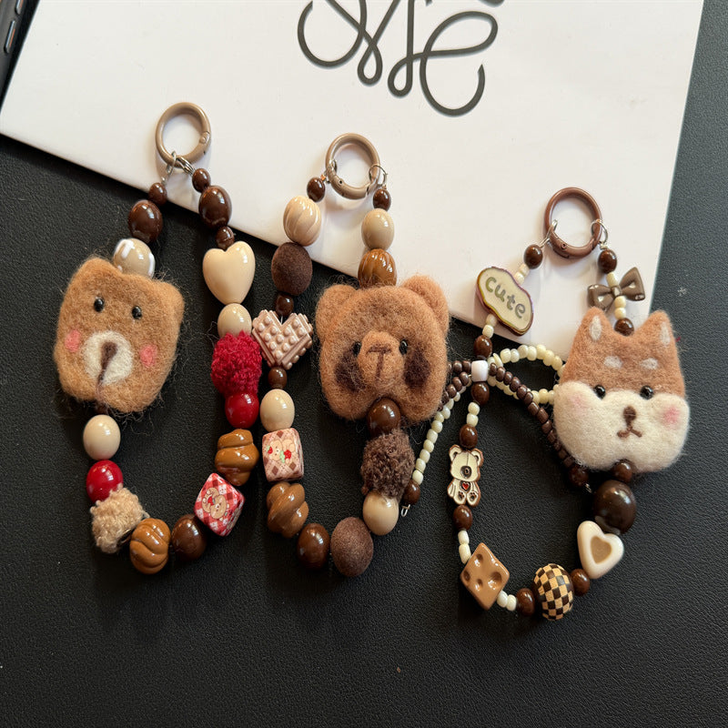 Whimsical Bear-Themed Charm Keychain Bowlift