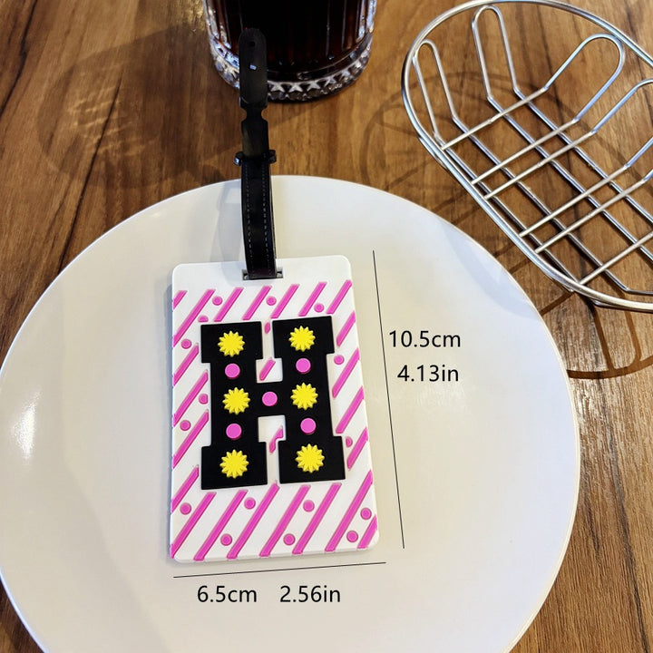 Personalized Striped Luggage Tag Bowlift