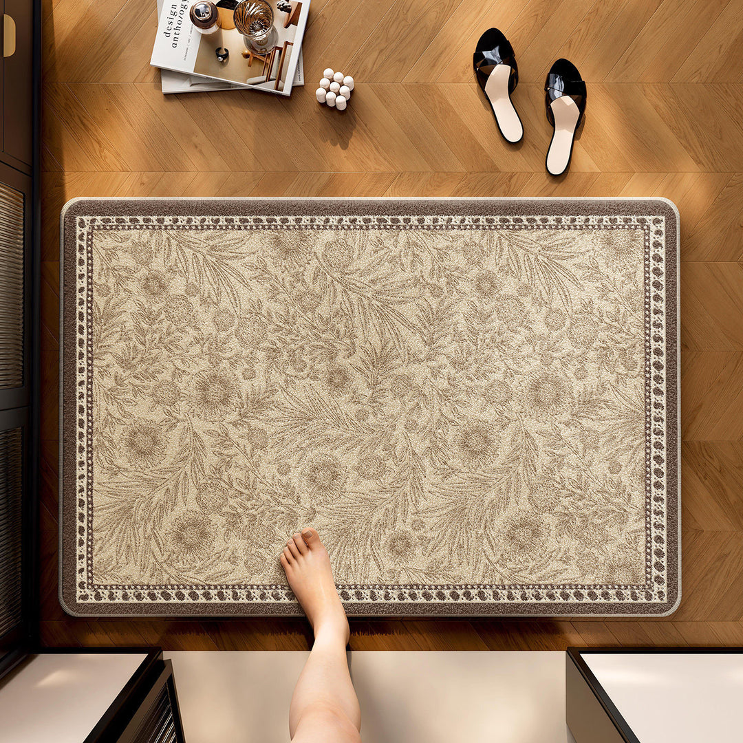 Floral Patterned Area Rug Bowlift