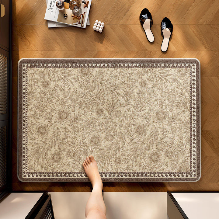 Floral Patterned Area Rug Bowlift