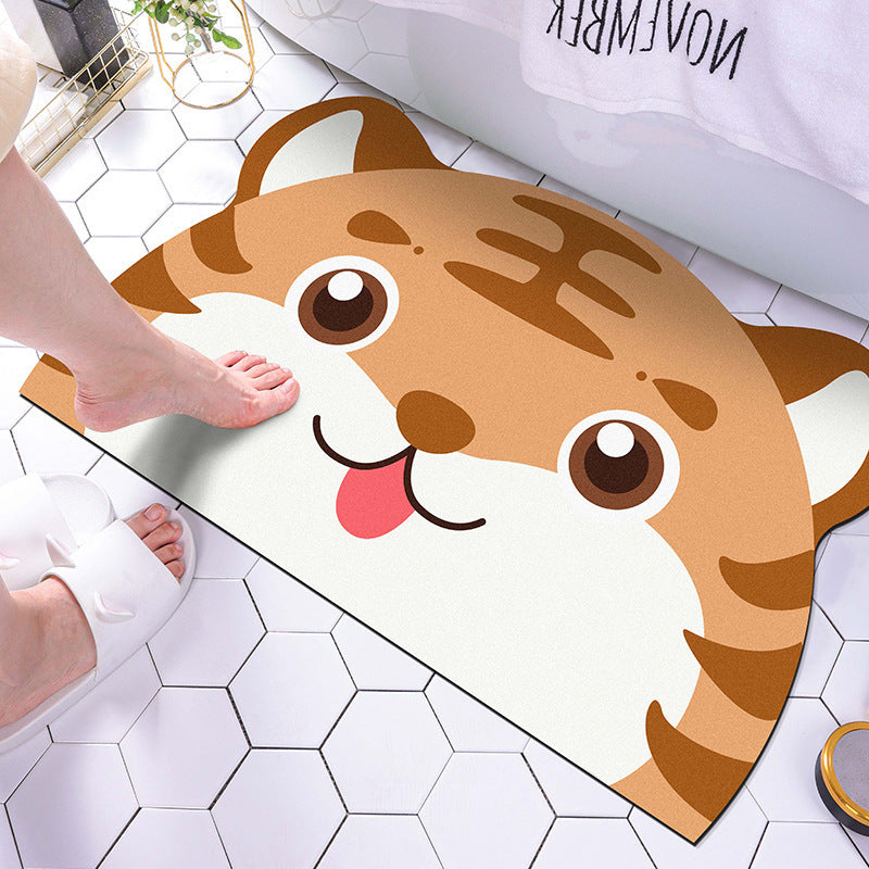 Lion-Themed Plush Bath Mat Bowlift