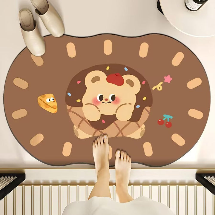 Cute Cartoon Bear Bath Mat Bowlift