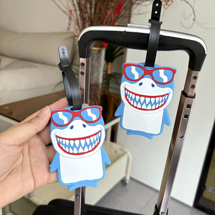 Shark-Themed Luggage Tag Bowlift