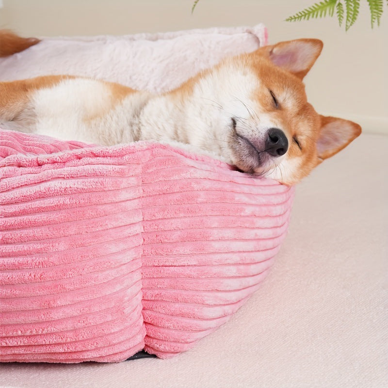 Plush Corduroy Dog Bed