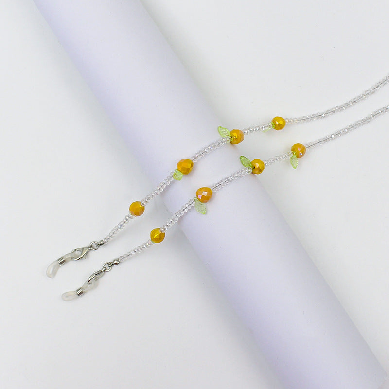 Charming Floral Beaded Eyewear Chain Bowlift