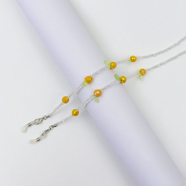 Charming Floral Beaded Eyewear Chain Bowlift