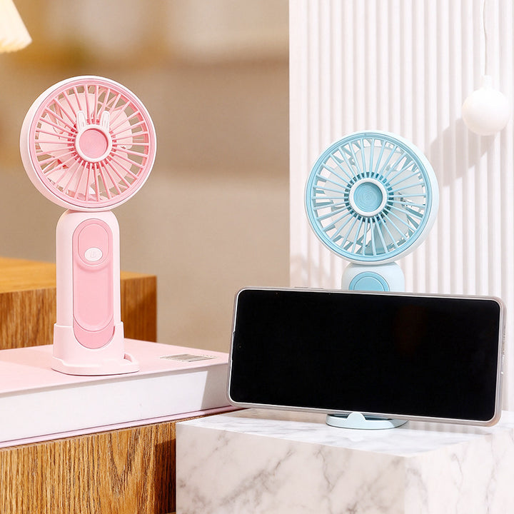 Ladies portable USB hand fan with cute rabbit design Bowlift