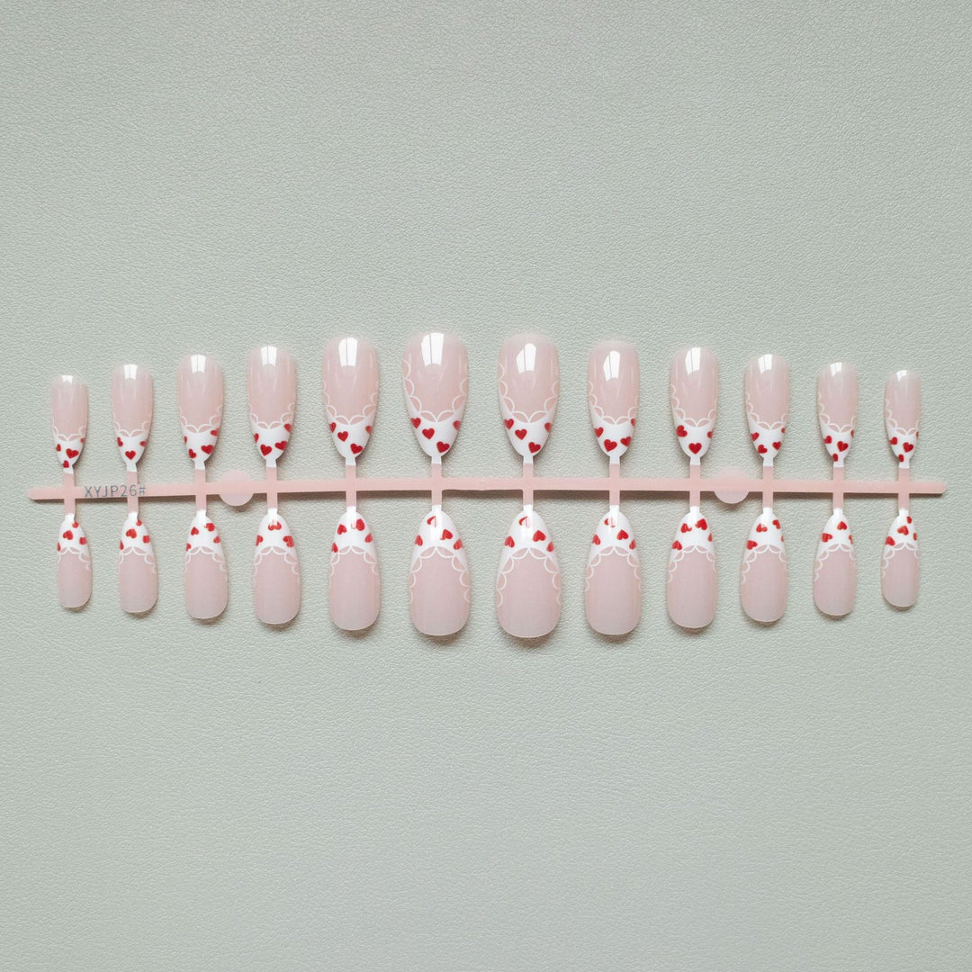 Heart-Accented Acrylic Nail Art Kit