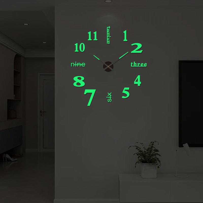 Luminous Frameless 3D Wall Clock Bowlift
