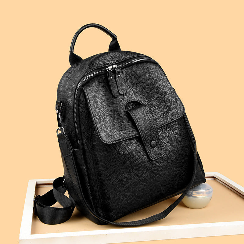 Vegan Leather Multi-Functional Backpack Bowlift