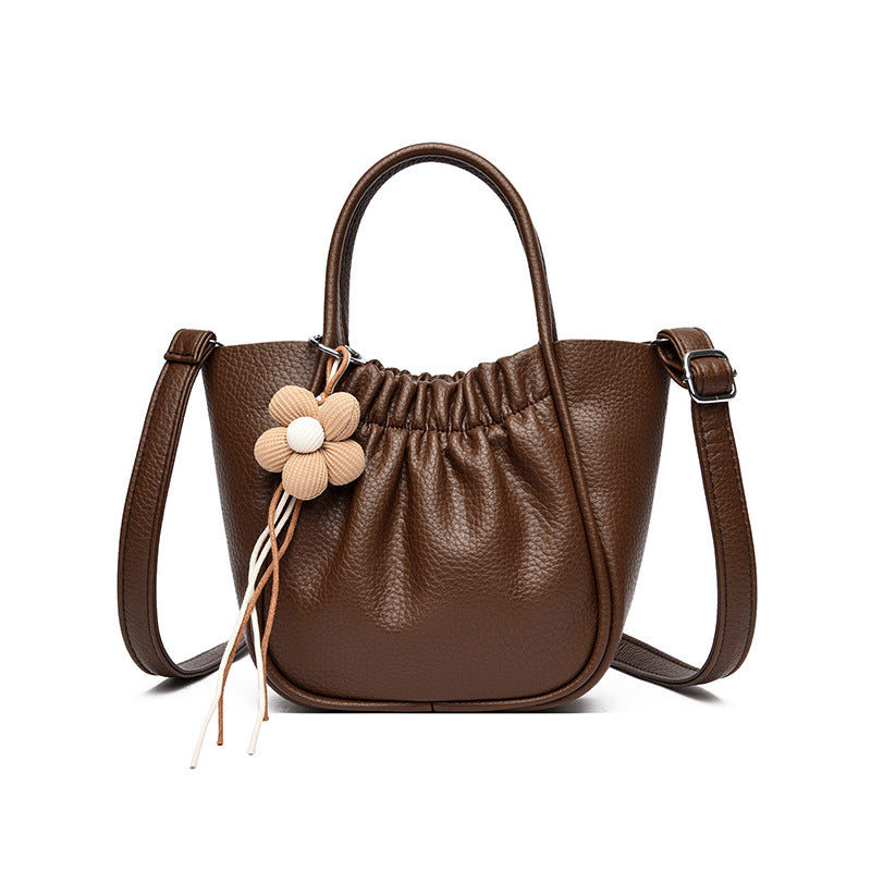 Chic Faux Leather Handbag Bowlift