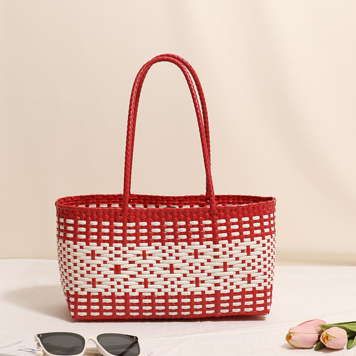 Braided tote bag with modern accents Bowlift