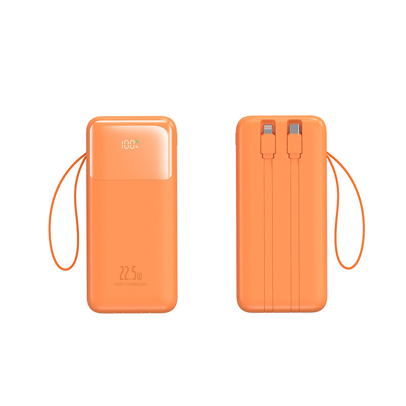 Portable power bank with integrated cable management and fast charging function Bowlift
