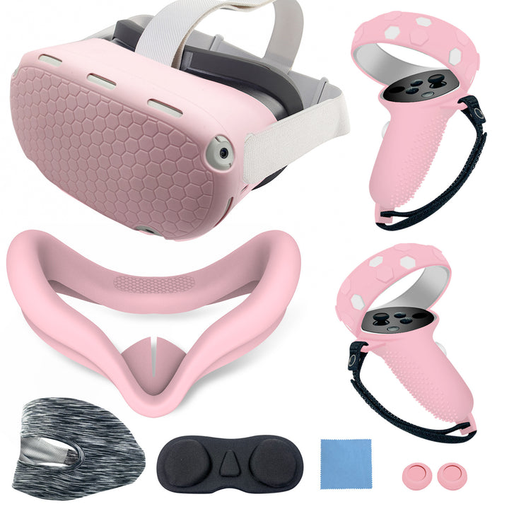 VR headset with ergonomic holding bracket and protective cover Bowlift