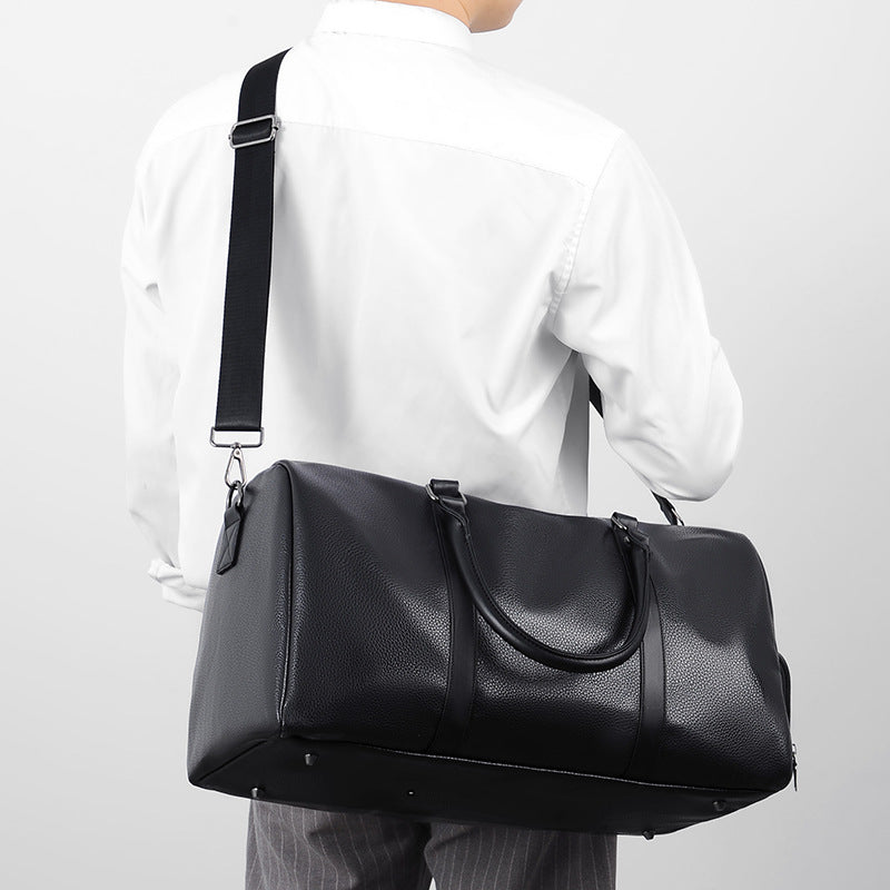 Premium Leather Weekend Travel Duffle Bowlift