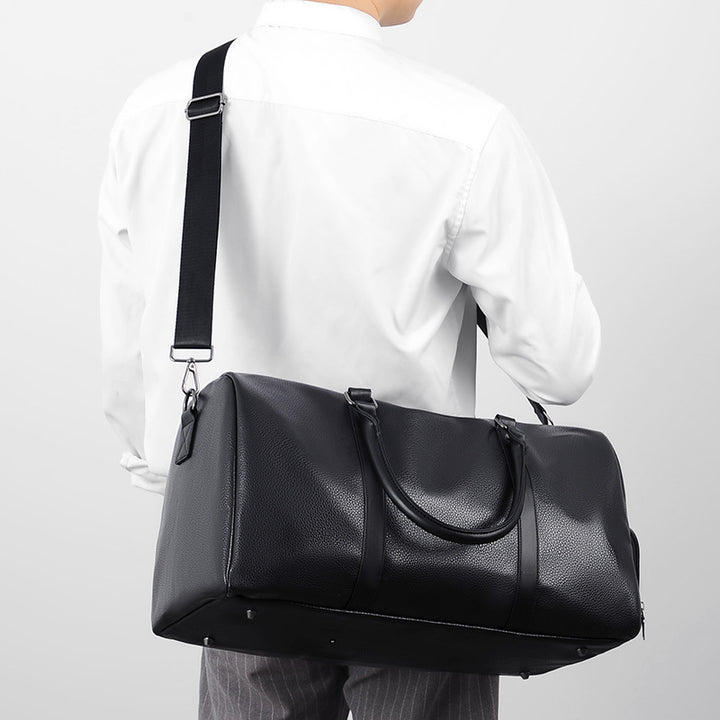 Premium Leather Weekend Travel Duffle Bowlift