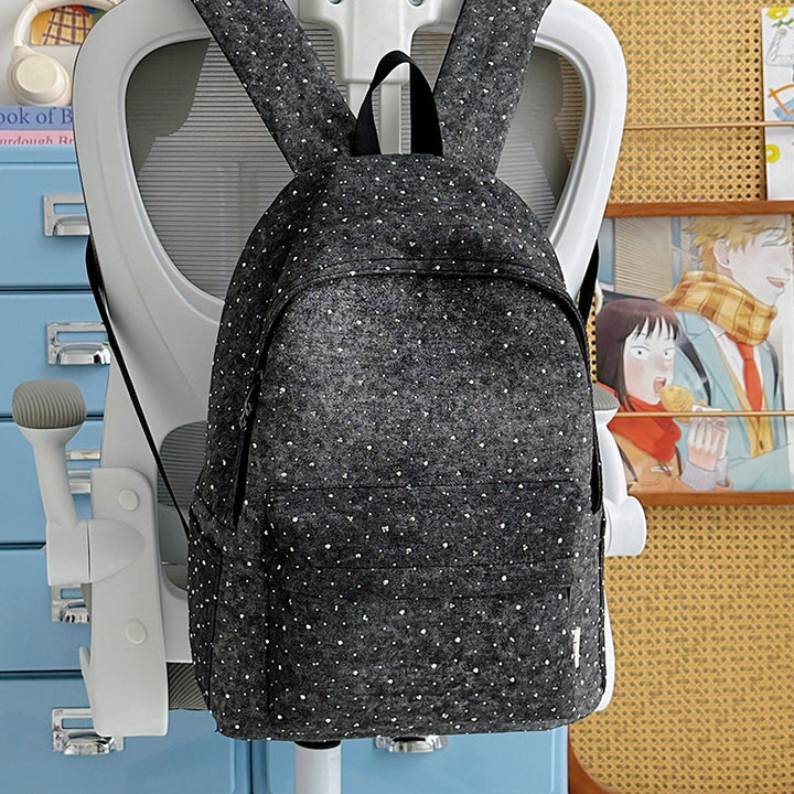 Casual Lightweight Backpack with Polka Dot Design Bowlift