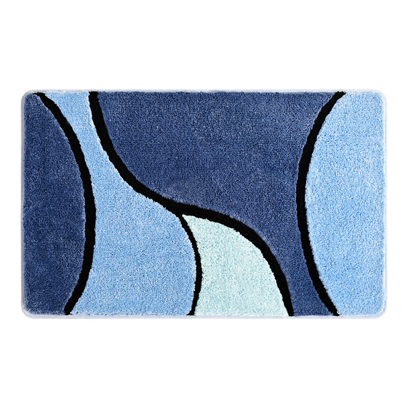 Wave Patterned Bathroom Mat Bowlift