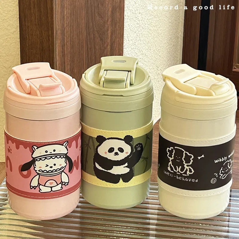 Women's Insulated Thermo Mug with Cute Animal Design Bowlift