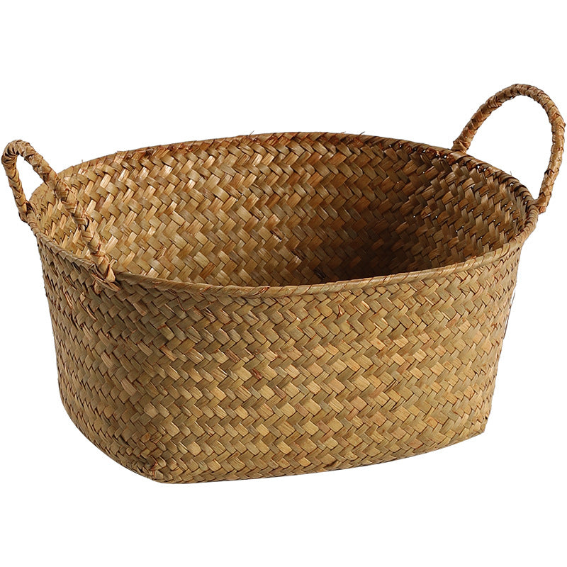 Artisan Woven Storage Basket with Handles Bowlift