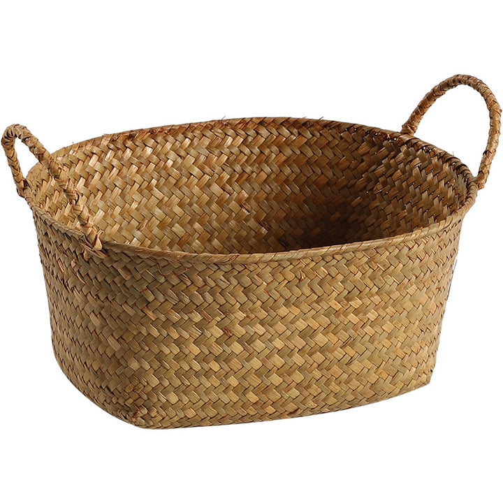 Artisan Woven Storage Basket with Handles Bowlift