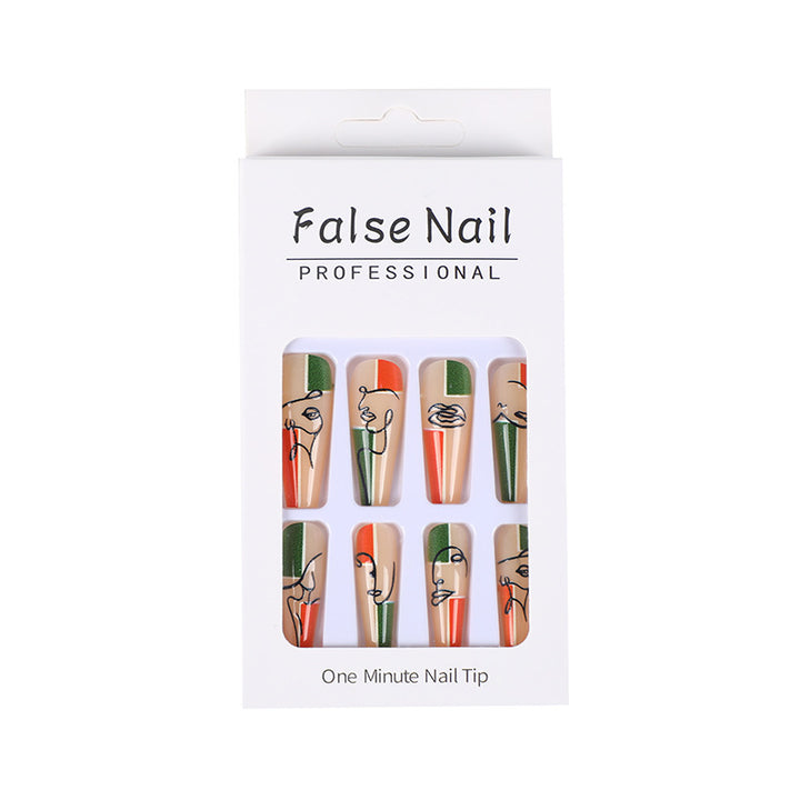 Creative line design artificial nails Bowlift