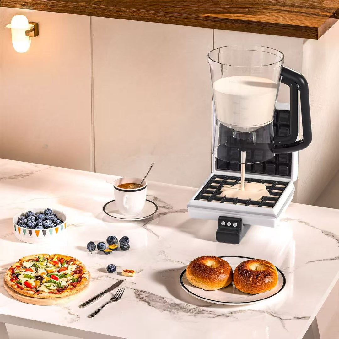 Precision Batter Dispenser Measuring Cup with Silicone Release Valve and Ergonomic Handle Bowlift