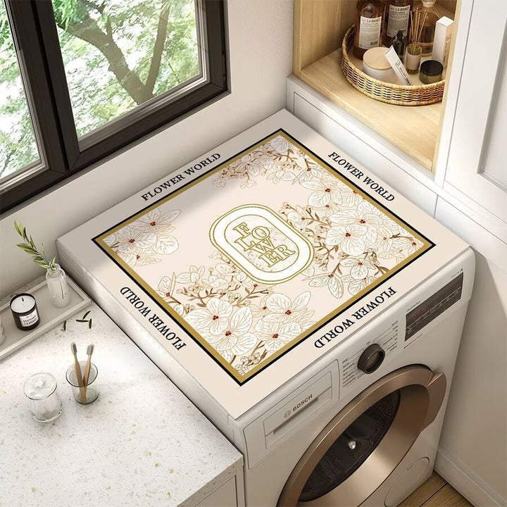 Decorative Floral Laundry Counter Mat Bowlift