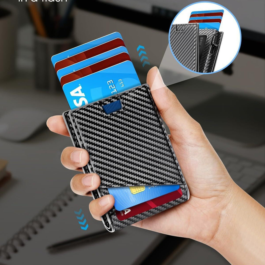 RFID-Blocking Carbon Fiber Slim Wallet Bowlift