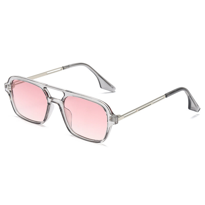 Women's trendy square sunglasses with transparent frame and gentle lenses Bowlift