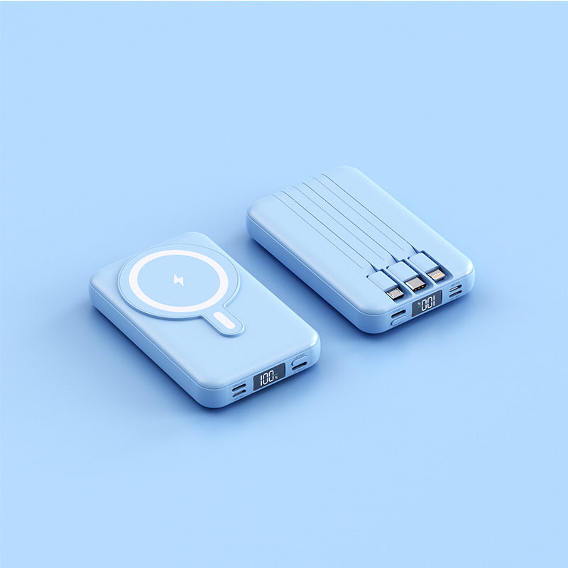 Portable power bank with wireless charging function and digital display Bowlift