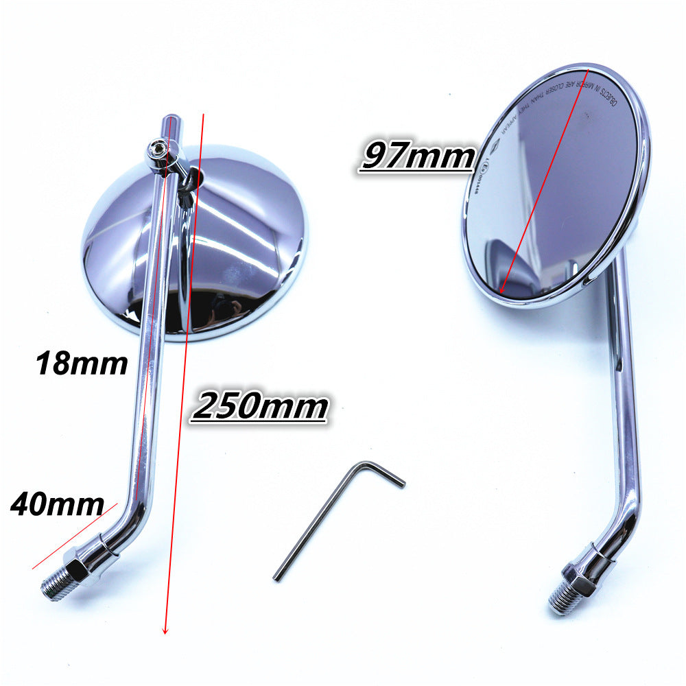 Motorcycle rearview mirror with adjustable design Bowlift