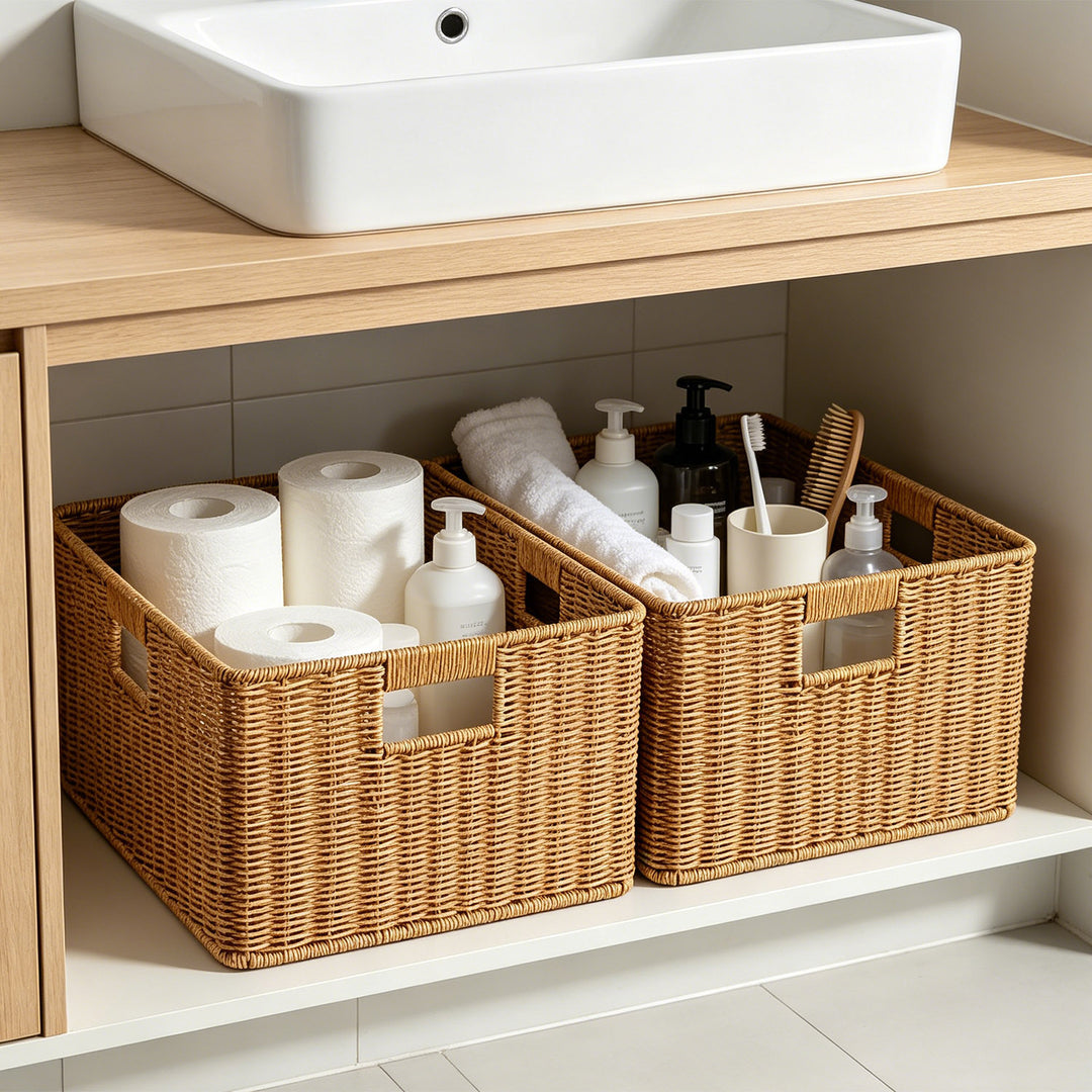Storage Basket with Ergonomic Handles Bowlift